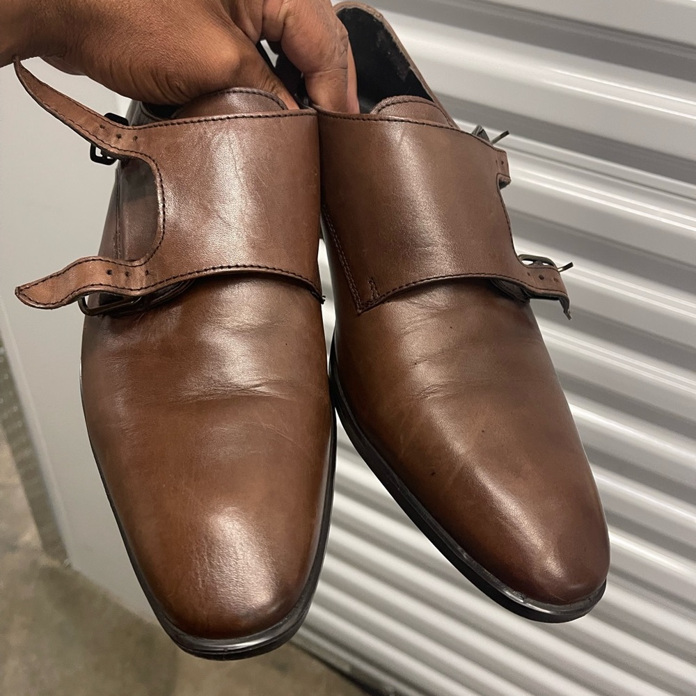 ASOS Double Monk Strap Brown Sz 10
